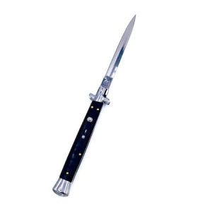 Briceag Stiletto Automat, 34 Cm, Negru,Husa,Italian style