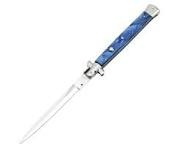 Briceag Stiletto Automat, 34 Cm, Albastru,Husa,Italian style