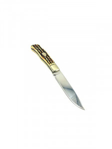 Briceag Maner Imitatie Corn De Cerb, 19 Cm, Manual,husa textila inclusa