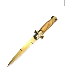Briceag stiletto 23 cm,gold