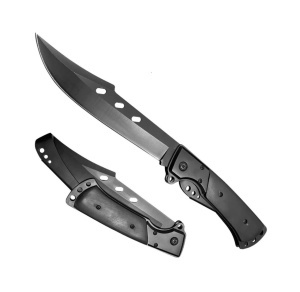 Briceag de camping RAZOARE®otel inoxidabil negru 27.5 cm