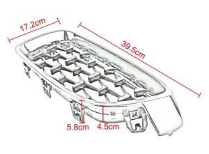 Комплет решетки за бубрези BMW F30 2012-2018 Diamond - Img 4
