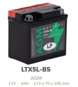 Акумулатор AGM 12V - 4/5Ah) (113x70x105h)LTX5L-BS