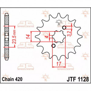 ПРЕДНА ЗВЕЗДА (ПИНИОН) JTF1128,11