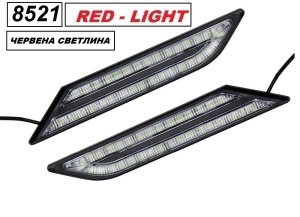 LED /дневна светлина/ аголни светла S5 2 парчиња - 15W -црвена