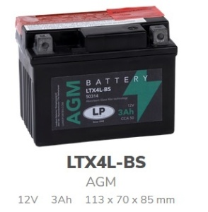 Акумулатор AGM 12V - 3Ah(113x70x85) LTX4L-BS++ - Img 2