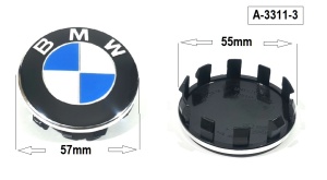 бела/сина капачка BMW за фелна 55mm - Img 2