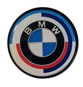 бела/сина капачка BMW за фелна 55mm - Img 4
