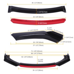 Спојлер за преден браник црно – 4 парчиња - Img 3