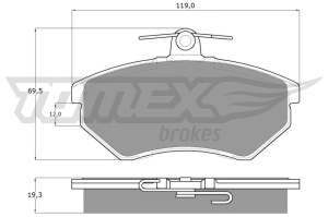ПЛОЧКИ TOMEX BRAKES-Audi 80 , Golf II - 19,4 mm