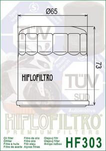 ФИЛТЕР ЗА МАСЛО HIFLOFILTRO HF303 - Img 2