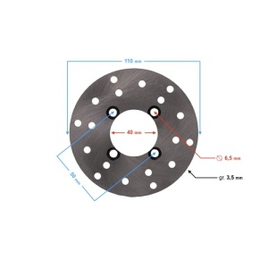 Преден диск на сопирачка 110 mm / 3,5 mm /