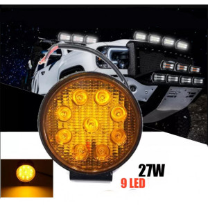 LED светла 10-30V - 27W ( EL004B ) - жолто - Img 2