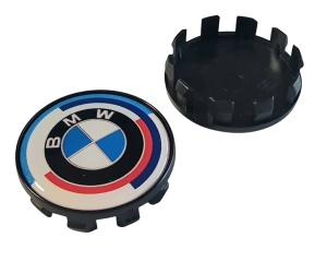 бела/сина капачка BMW за фелна 55mm - Img 2