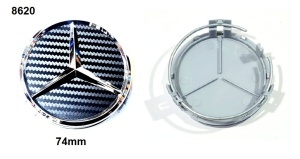 капачка Mercedes за фелна 74mm-1бр CARBON - Img 2