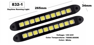 LED /дневни/ светла 12-24W- (2 парчиња сет)