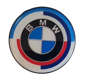 бела/сина капачка BMW за фелна 68mm - Img 3