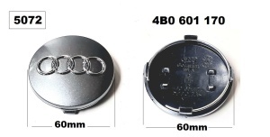 капачка за фелна Audi 60mm-1бр.-сив
