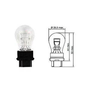 Сијалица со загреана жица 12V 27/7W TESLA B77301