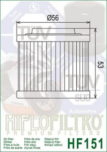 ФИЛТЕР ЗА МАСЛО HIFLOFILTRO HF151 - Img 2