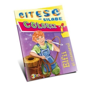 Citesc pe silabe, colorez - Elfii si cizmarul