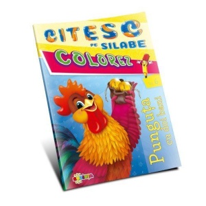 Citesc pe silabe, colorez - Punguta cu doi bani