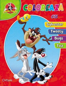Coloreaza cu Sylvester, Tweety, Bugs si Taz - Img 1
