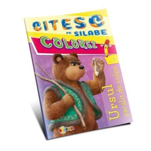 Citesc pe silabe, colorez - Ursul pacalit de vulpe