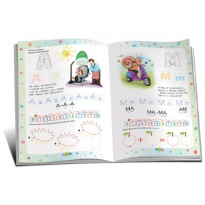 Marea carte de colorat - ABC + 1, 2, 3 O carte mare pentru cei mici (cu 70 de autocolante) - Img 2
