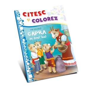 Citesc si colorez - Capra cu trei iezi (Litere mari)