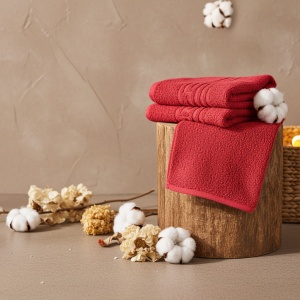 Prosop de baie, rosu, hotelier, bumbac 100%, 550G/M², Greek