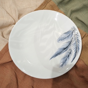 Serviciu masa din opal 18 piese Feather Blue - Img 3