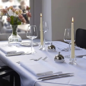 Set 10 lumanari conice, 24cm, albe, Aura Candles - Img 2