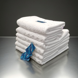 Set 10 prosoape parastase si inmormantari de fata, albe, 50x90, bumbac, 500G/M² - Img 3