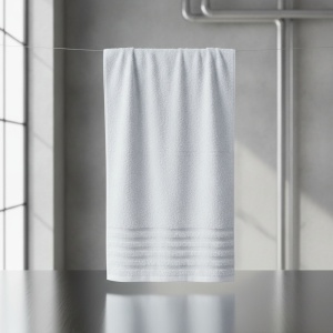 Set 10 prosoape parastase si inmormantari de fata, albe, Regal, 50x90, bumbac, 500G/M² - Img 5