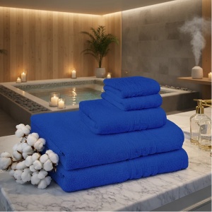 Set 12 Prosoape Bumbac 550g Hotel S20 Royal Blue