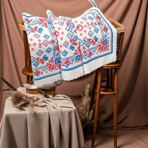 Set 20 prosoape traditionale, bucatarie, microfibra, 28x28cm