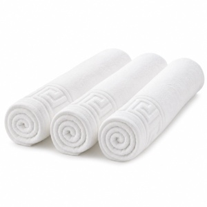 Set 4 Prosoape 70×130 cm Bumbac 550 gr/mp Greek Border Alb - Img 3