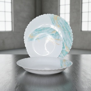 Serviciu masa din opal 18 piese , 6 persoane, Blue Marble