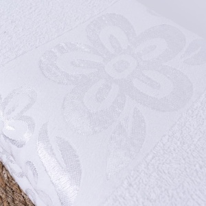 Set 10 prosoape parastase si inmormantari de fata, albe, Lenna, 50x90, bumbac, 450G/M² - Img 3