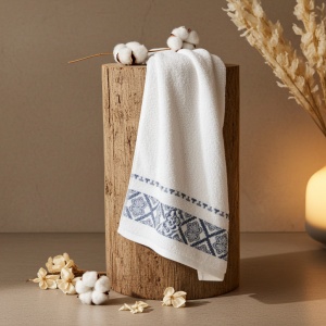 Set 10 prosoape parastase si inmormantari de fata, flower, 50x90, bumbac, 350G/M² - Img 3