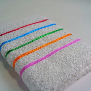 Set 10 prosoape parastase si inmormantari de fata, Rainbow, 50x90, bumbac, 350G/M² - Img 3
