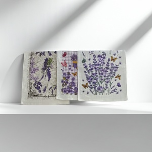 Set 12 prosoape, bucatarie, lavanda, 40x60cm, bumbac 100%
