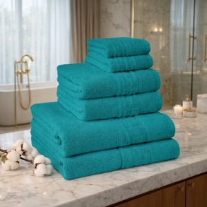 Set 12 Prosoape Bumbac 550g Hotel S17 Verde inchis