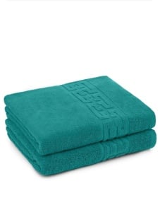 Set baie Bumbac – Halat și Prosoape unisex, Verde Inchis - Img 2