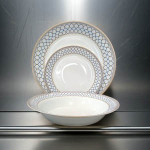 Serviciu masa din opal 18 piese Selina Blue - Img 2