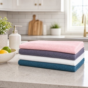 Set 10 Prosoape - color, Bumbac 100%, - 35x75 cm. Ideale pentru Față și Mâini, Uscare Rapidă și Textură Pufoasă - 500g/mp - K148