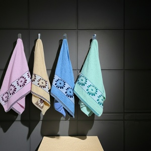Set 10 prosoape parastase si inmormantari de fata, Margarete, color, 50x90, bumbac, 350G/M²
