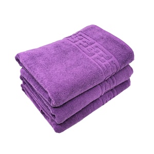 Set 3 Prosoape 70×130 cm Bumbac 550 gr/mp Greek Border Mov