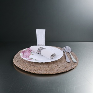 Set 6 farfurii din opal intinse Bujor